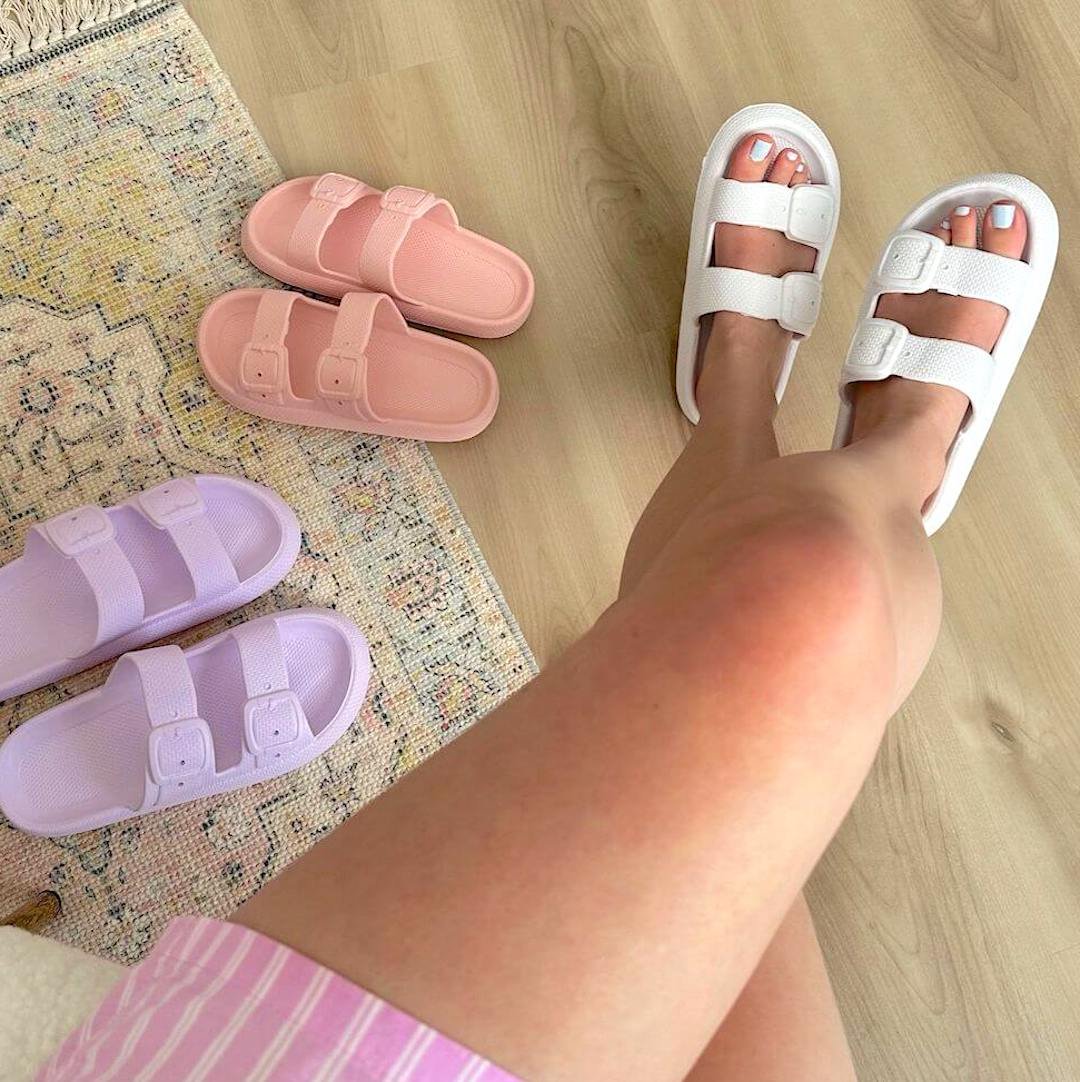 Plateauslippers Dames | EVA Zacht Voetbed | Dubbele Gesp-Boutique Moda