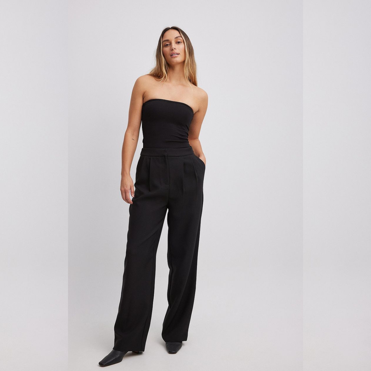 Plissébroek – Hoge taille – Lichtgewicht – Wijde broek – Damesbroek-Boutique Moda