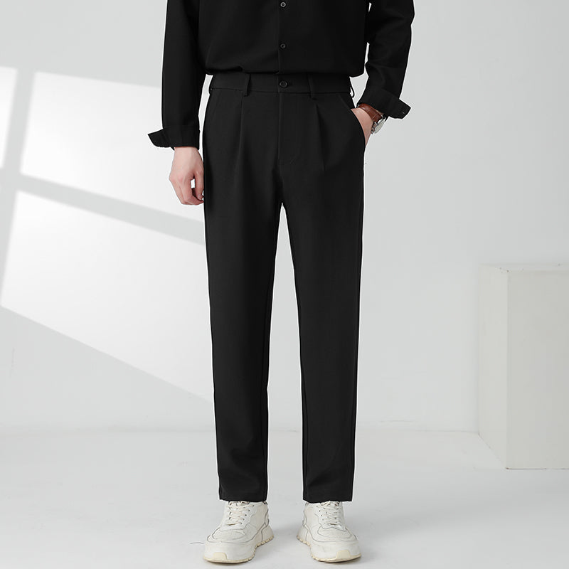 Plooibroek | Stijlvol | Rechte pijpen | Smart casual broek | Herenbroek-Boutique Moda