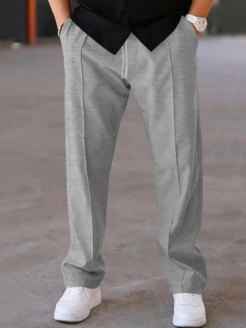 Plooibroek | Trekkoord | Relaxed fit | Smart casual broek | Herenbroek-Boutique Moda