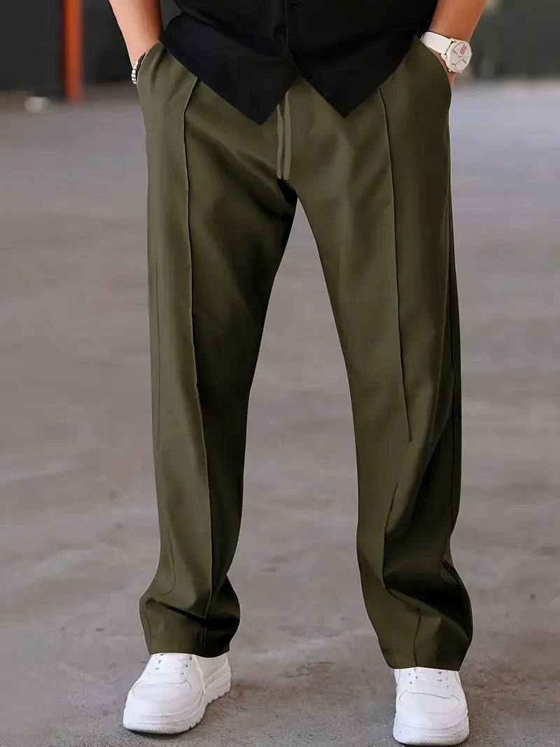 Plooibroek | Trekkoord | Relaxed fit | Smart casual broek | Herenbroek-Boutique Moda