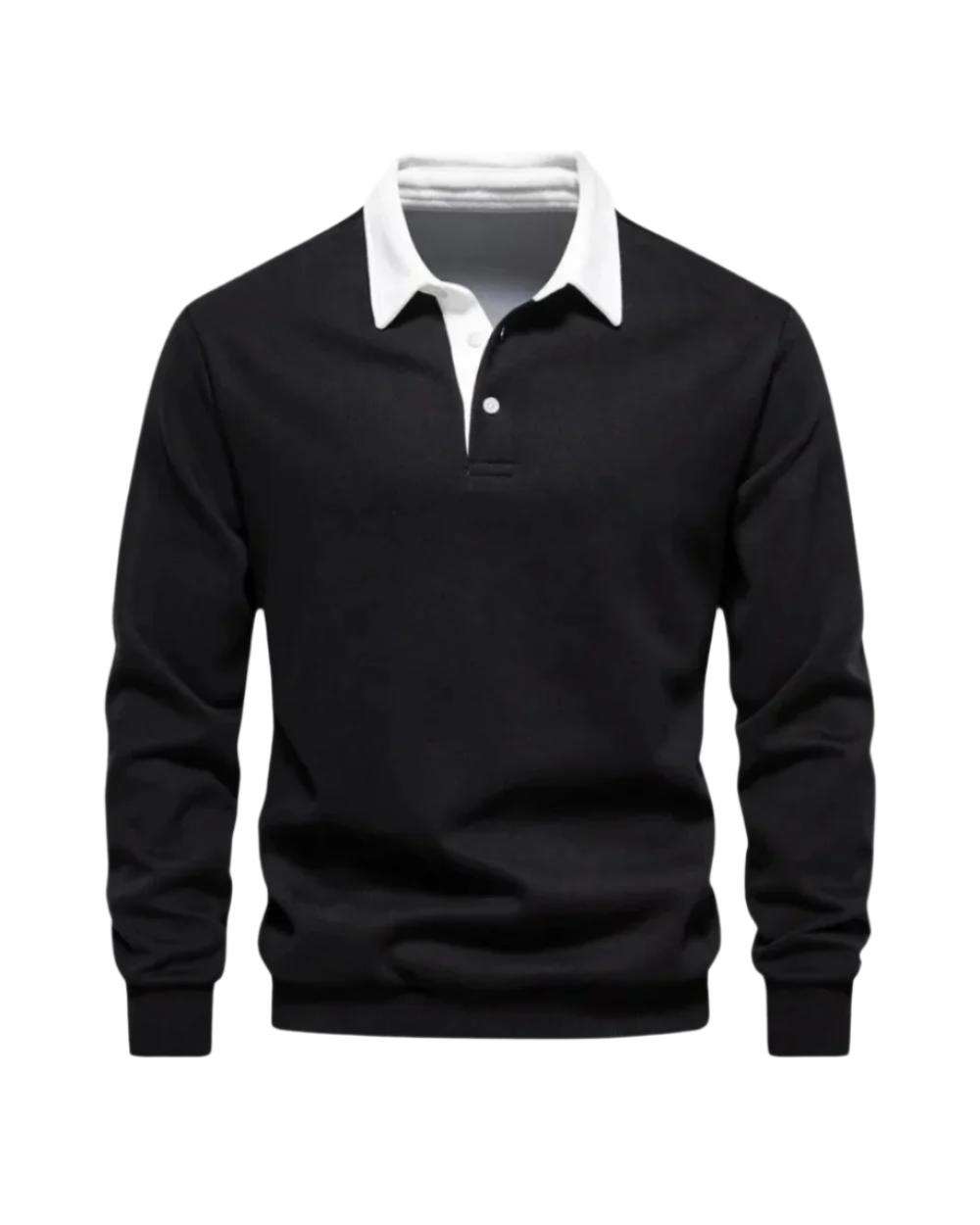 Poloshirt - Herenpoloshirt met kraag en lange mouwen-Boutique Moda
