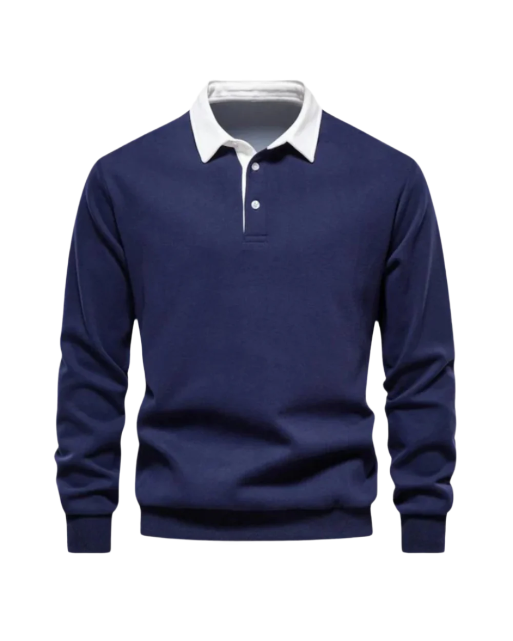 Poloshirt - Herenpoloshirt met kraag en lange mouwen-Boutique Moda