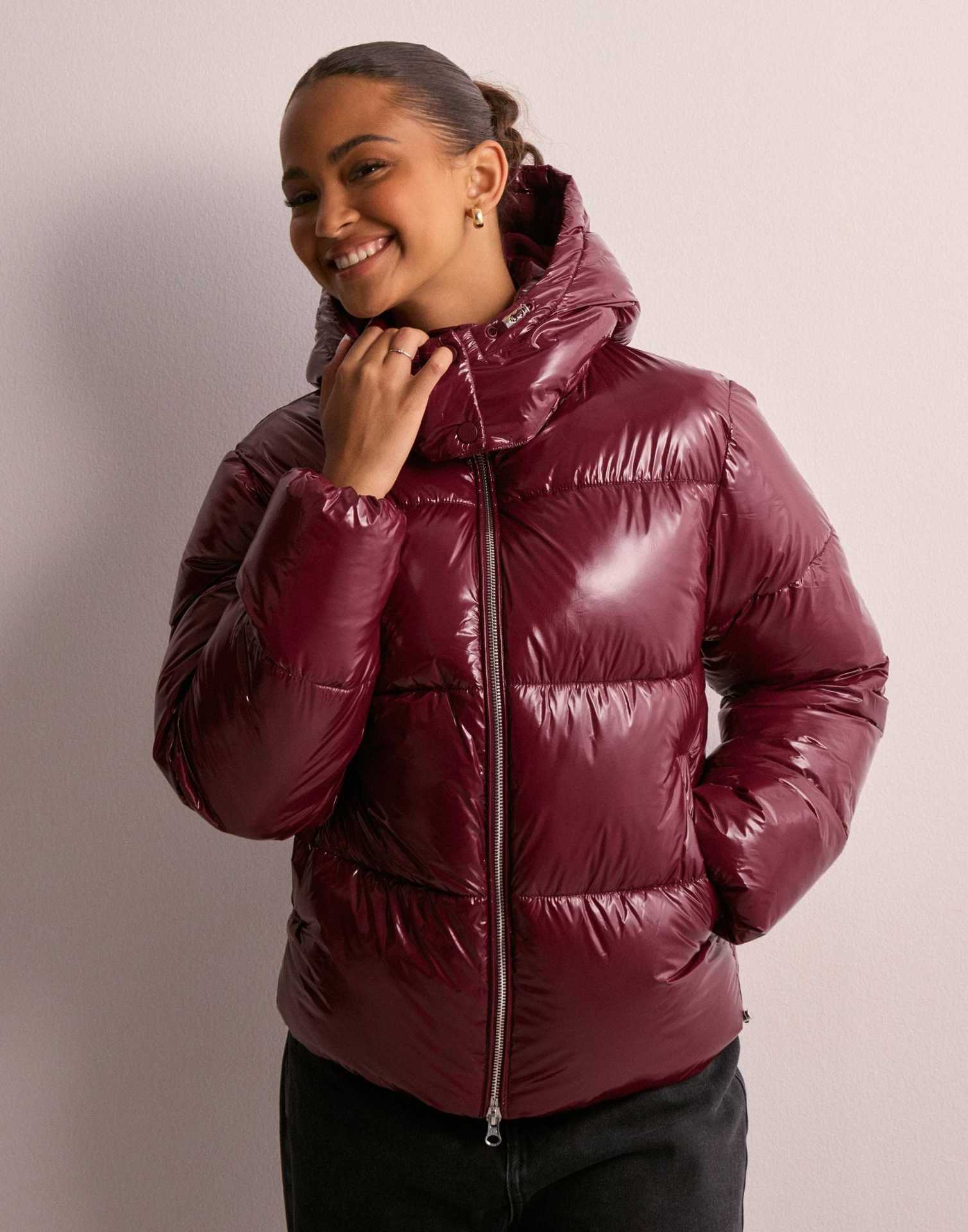 Pufferjas | Glanzend | Met capuchon | Winterjas | Damesjas-Boutique Moda