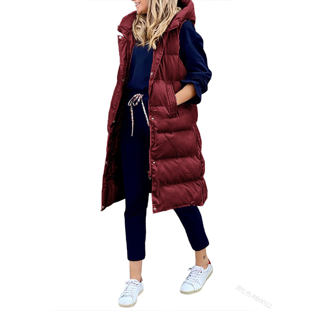 Puffervest | Lang | Capuchon | Bodywarmer | Winterkleding voor Dames-Boutique Moda