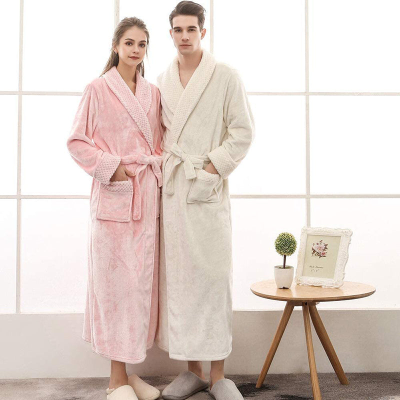 Quinna Long Bathrobe | Zachte en gezellige badjas die u warm houdt tijdens de kille winter.-Boutique Moda