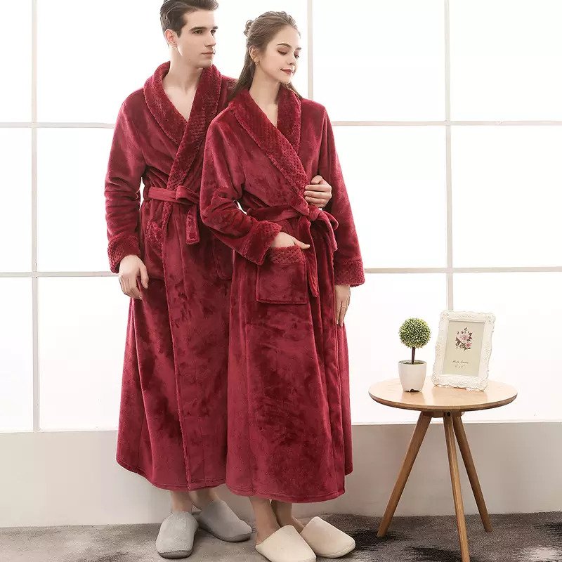 Quinna Long Bathrobe | Zachte en gezellige badjas die u warm houdt tijdens de kille winter.-Boutique Moda