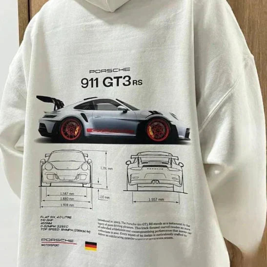 Racing Hoodie - Losse pasvorm - Bedrukt - Oversized hoodie - Hoodie voor mannen-Boutique Moda