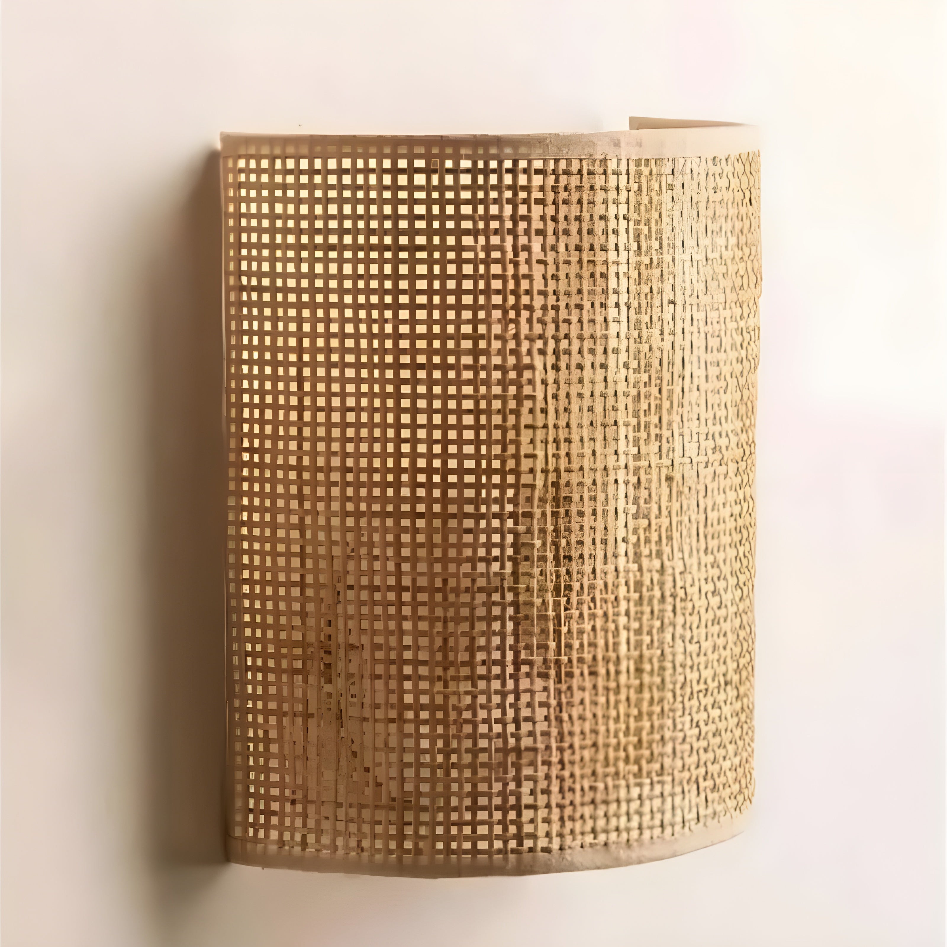 Rotan Lamp - LED Beige Rieten Rotan Wandlamp-Boutique Moda