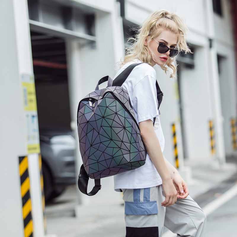Rugzak Dames | Geometrisch Lichtgevend | Glow in the Dark-Boutique Moda