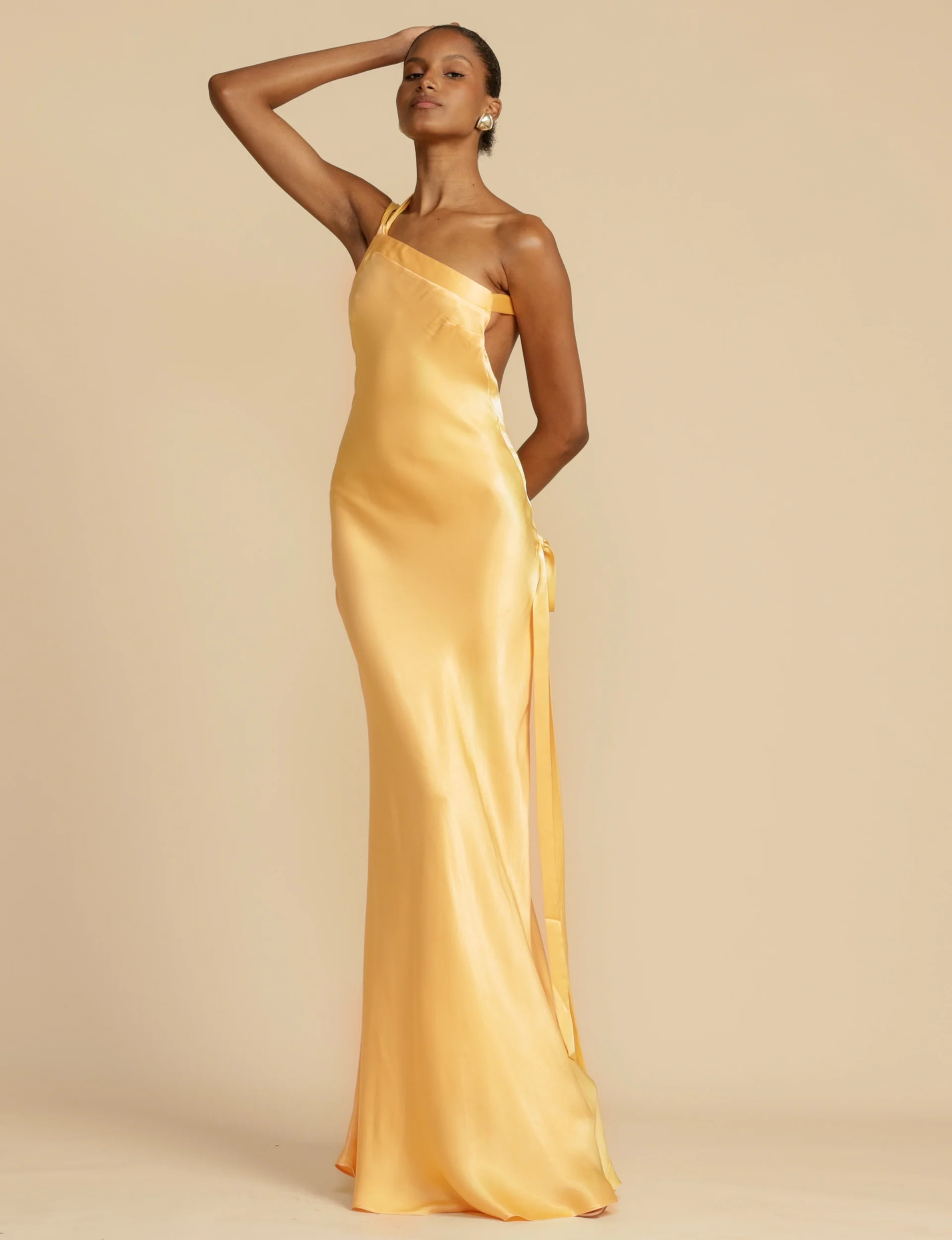 Satijnen Jurk - Elegante Open Rug Maxi Cocktail Zomerjurk-Boutique Moda