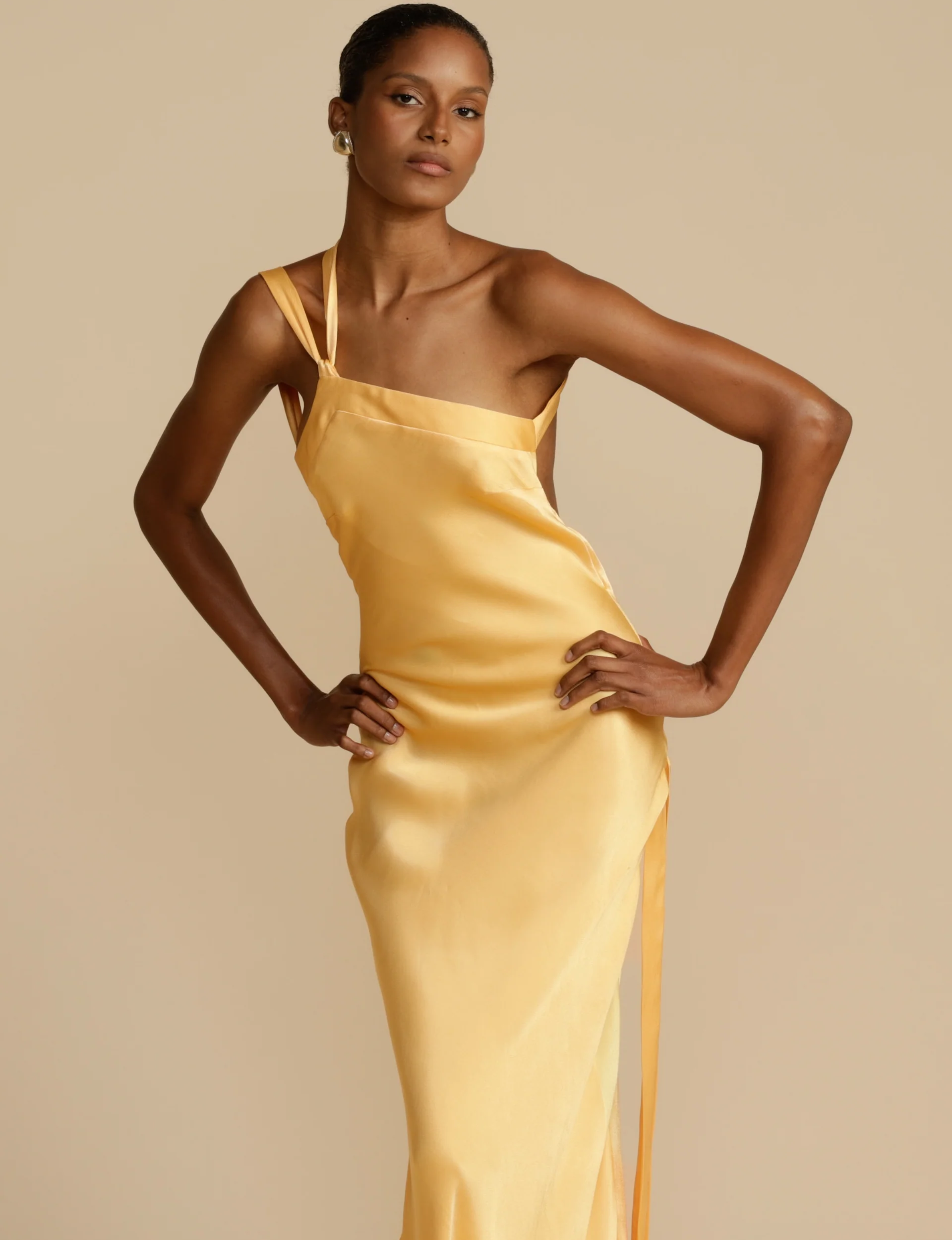 Satijnen Jurk - Elegante Open Rug Maxi Cocktail Zomerjurk-Boutique Moda