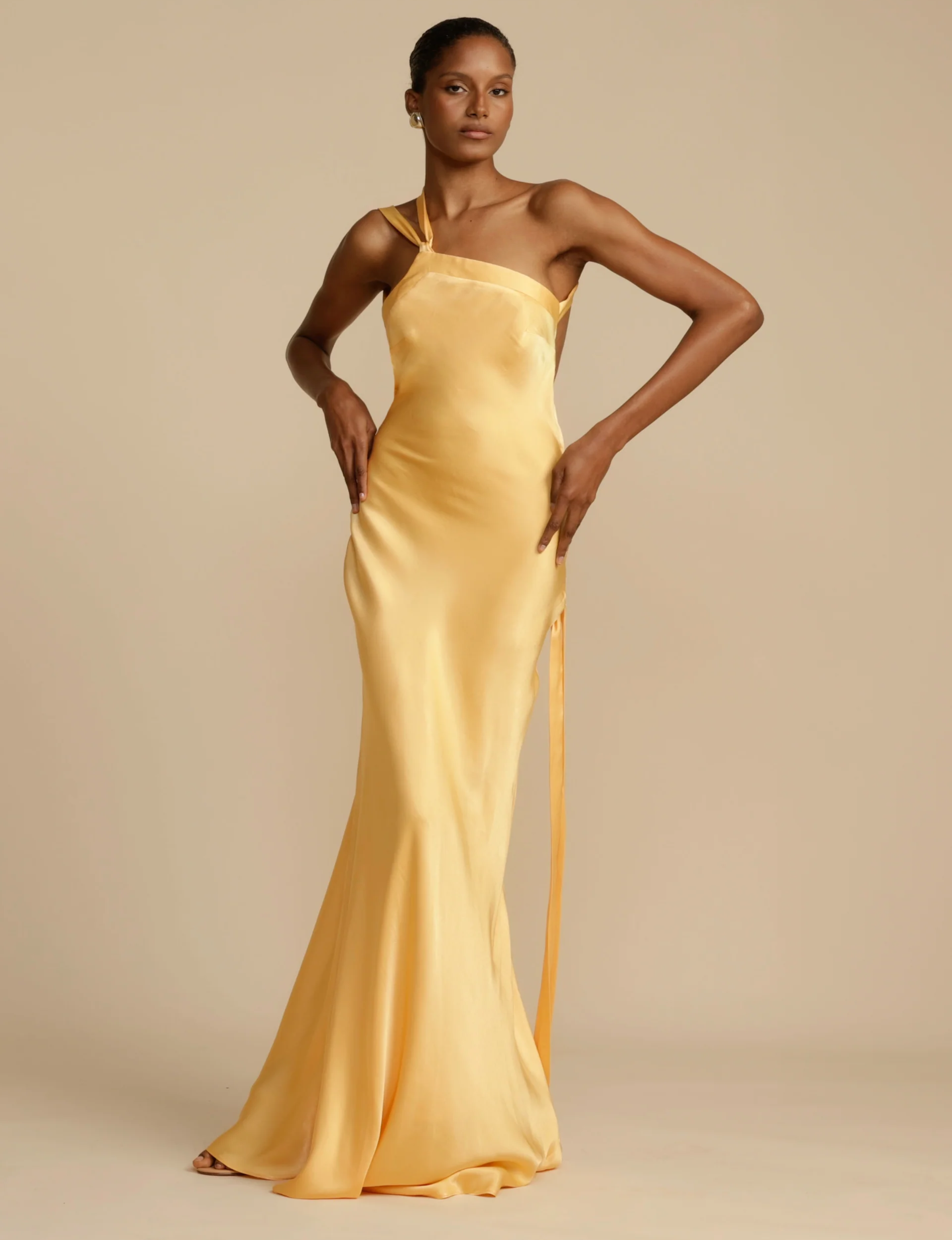 Satijnen Jurk - Elegante Open Rug Maxi Cocktail Zomerjurk-Boutique Moda