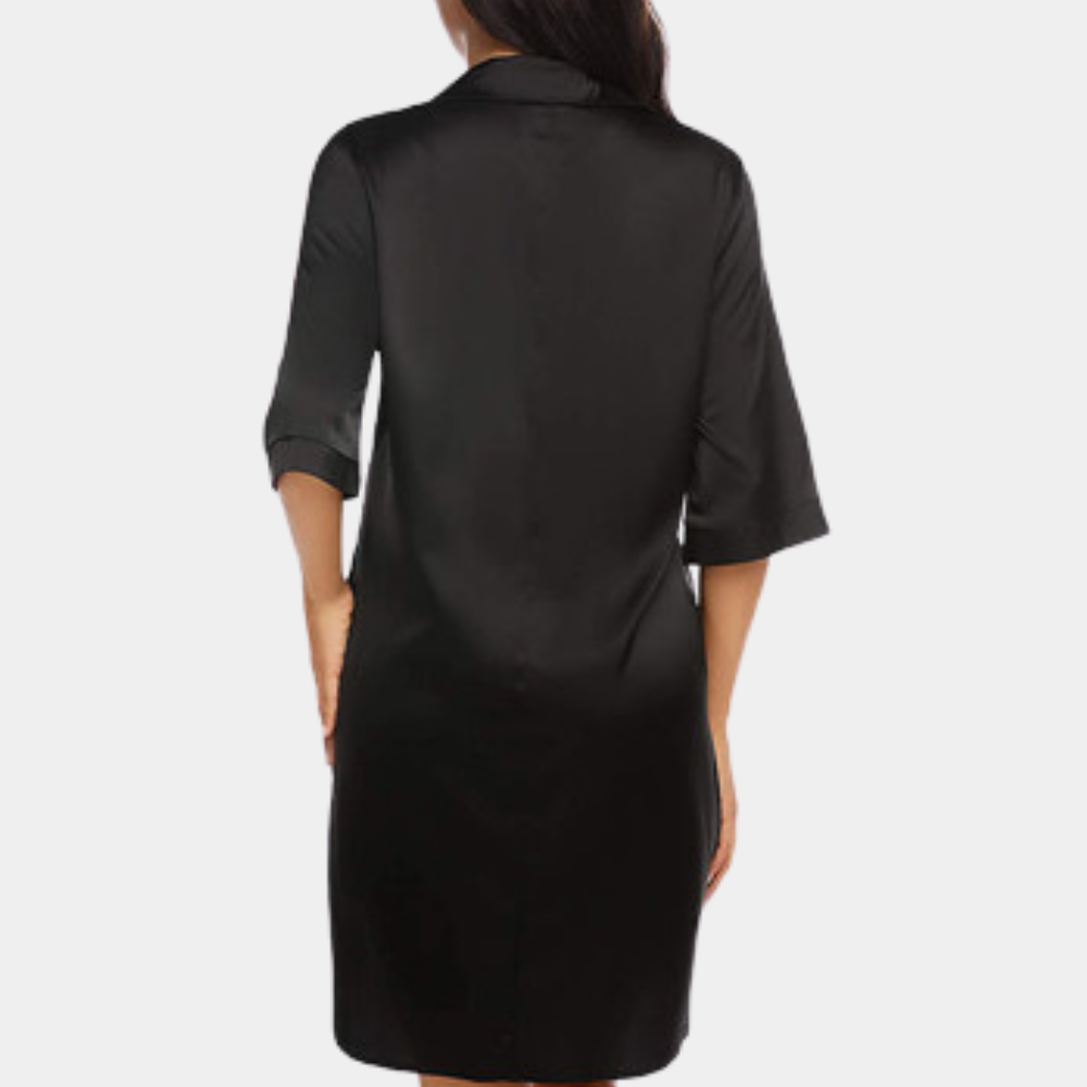 Satijnen nachtjapon - Button-Up - Korte mouwen - Satijnen nachtjapon - Damesslaapmode-Boutique Moda
