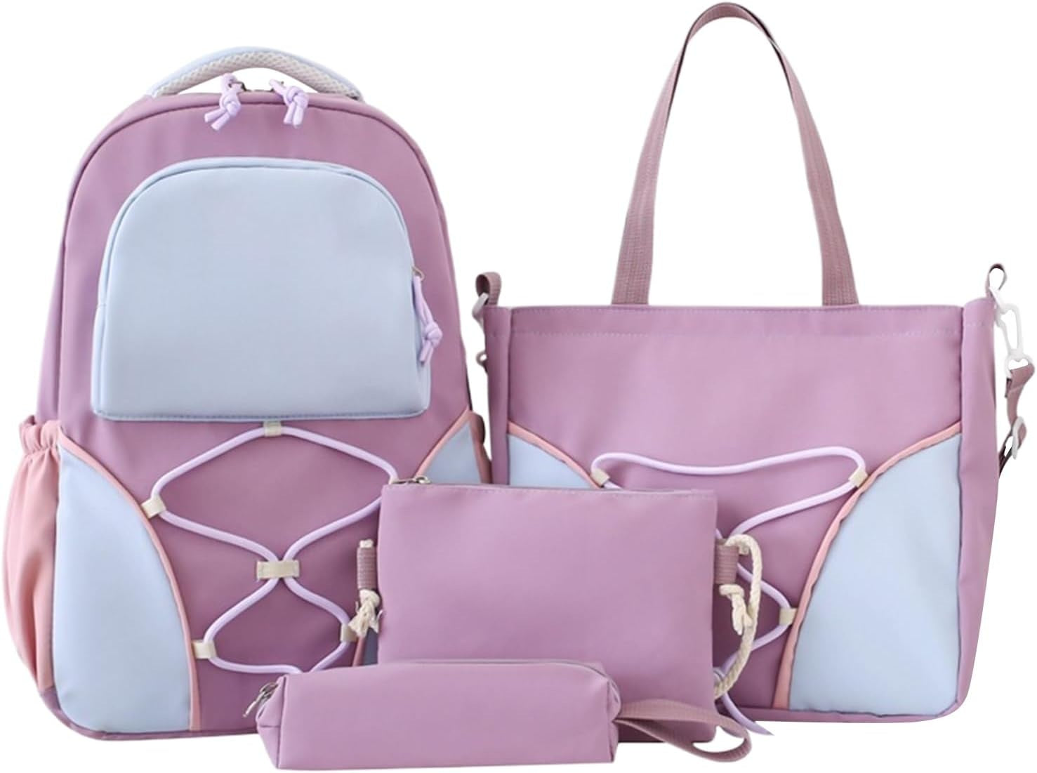 Schooltas | 4-Delige Rugzakset met Etui | Waterdicht Nylon-Boutique Moda