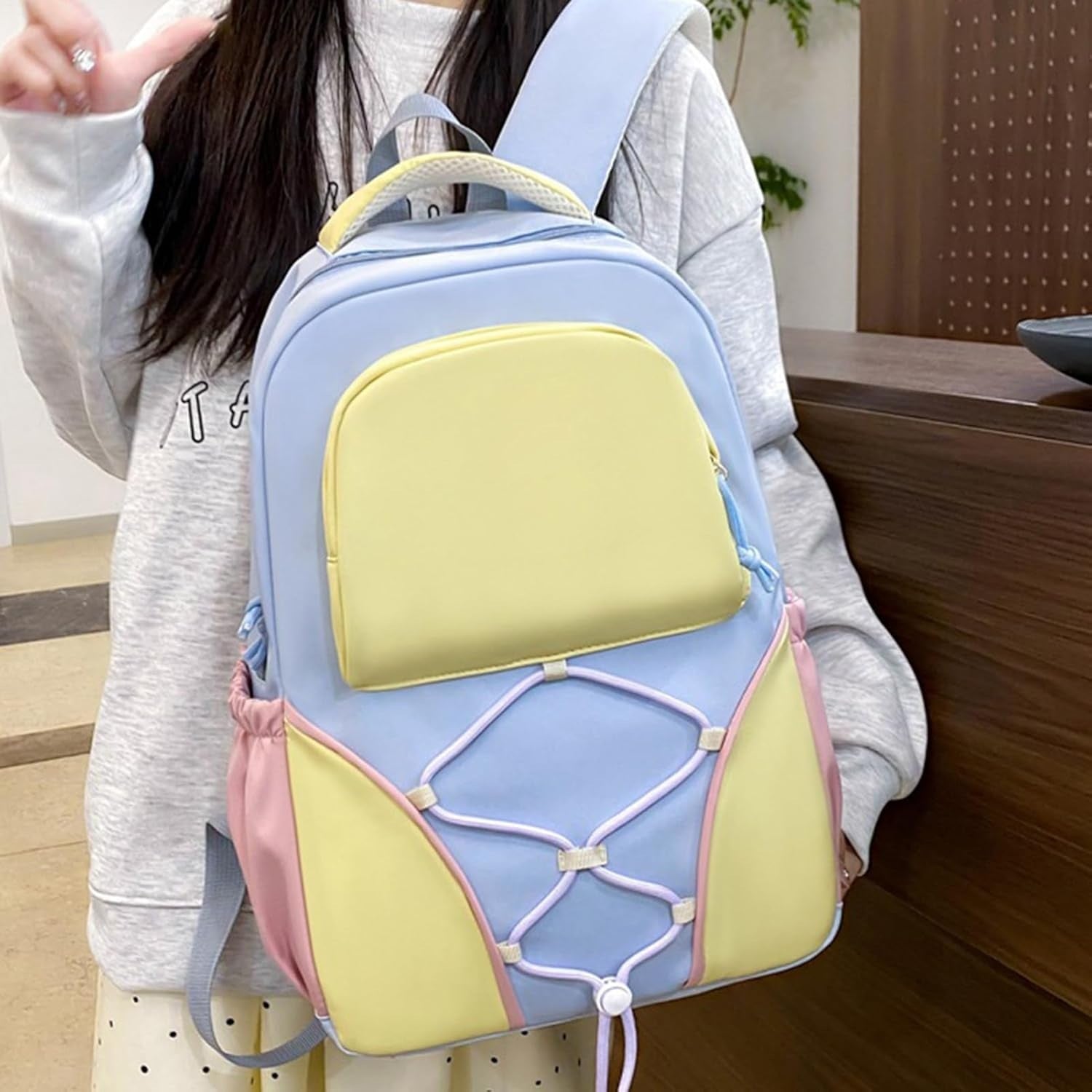 Schooltas | 4-Delige Rugzakset met Etui | Waterdicht Nylon-Boutique Moda