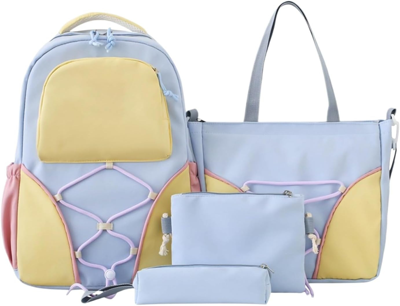 Schooltas | 4-Delige Rugzakset met Etui | Waterdicht Nylon-Boutique Moda