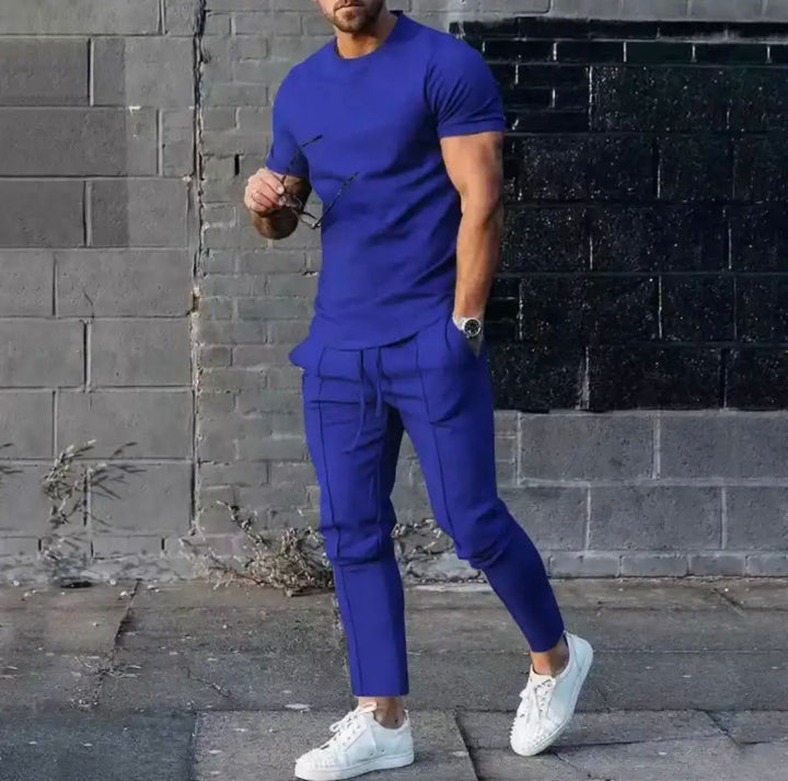 Set T-shirt en Joggers - Casual Slim Fit Tweedelige Heren Set-Boutique Moda