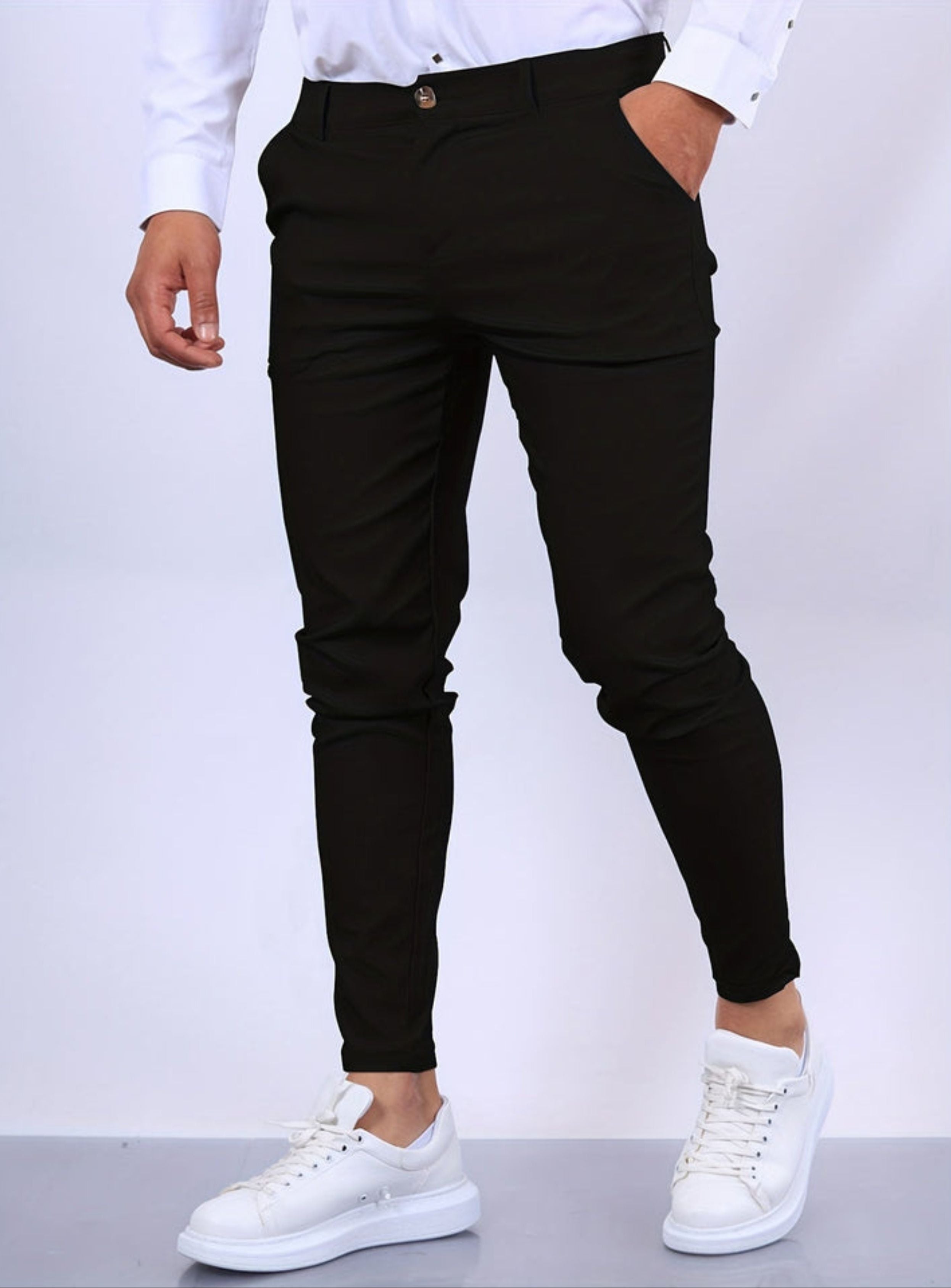 Skinny chino's - Casual stretch slim fit chino broeken voor heren-Boutique Moda