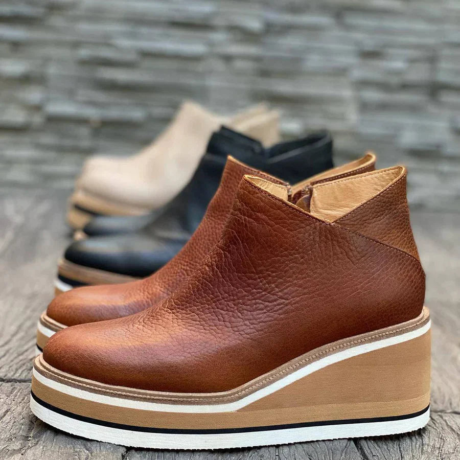 Sleehakken - Orthopedisch - Platform - Enkellaarzen - Dameslaarzen-Boutique Moda