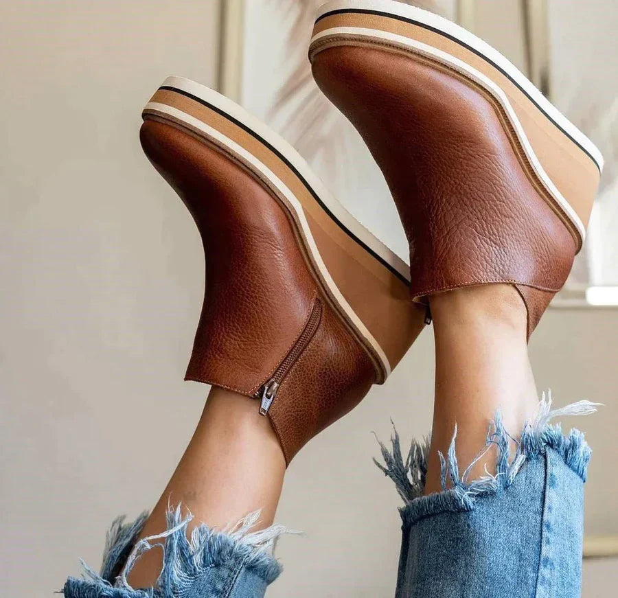 Sleehakken - Orthopedisch - Platform - Enkellaarzen - Dameslaarzen-Boutique Moda