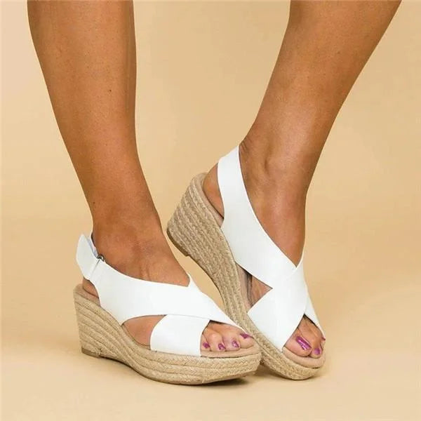 Sleehakken | Platform | Zomer | Espardille Sandalen | Orthopedische Sandalen voor Vrouwen-Boutique Moda