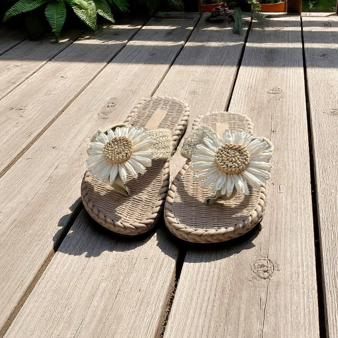 Slippers Dames | Slides met Madeliefje | EVA Antislip-Boutique Moda