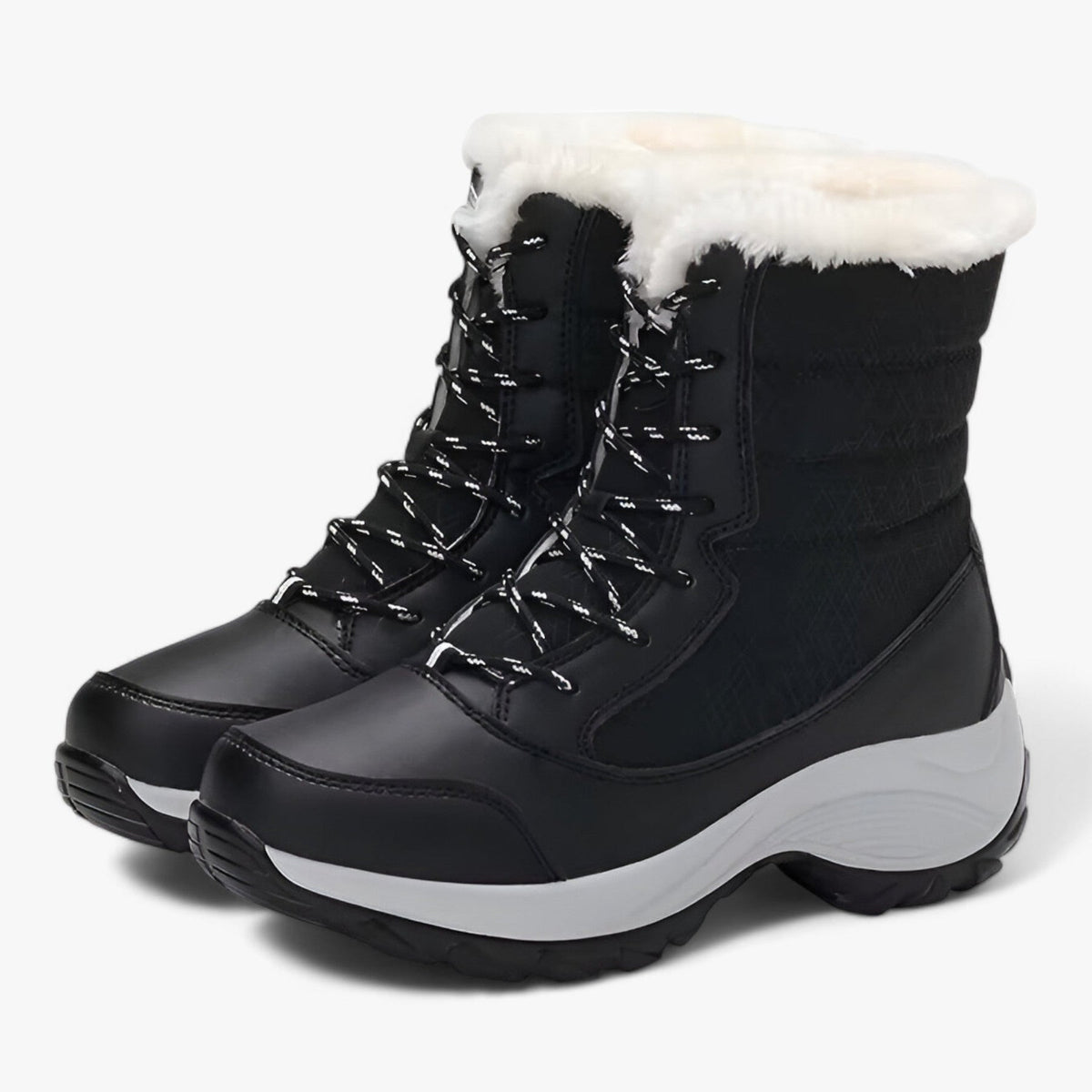 Sneeuwlaarzen | Vetersluiting | Antislip | Bontgevoerde Laarzen | Winterlaarzen voor vrouwen
