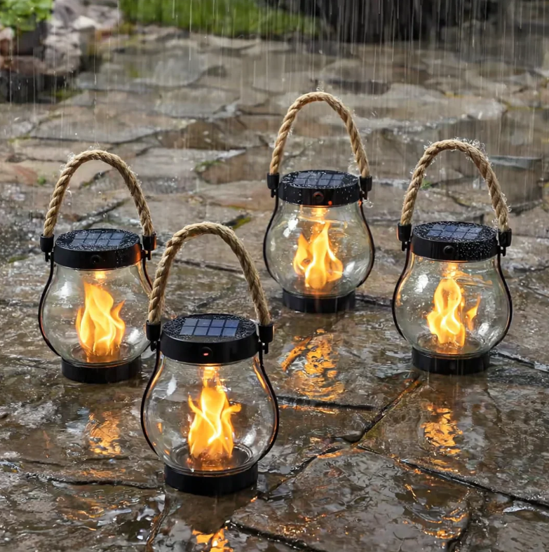 Solar Vlam-Lantaarn | Sfeerverlichting met Flikkereffect | Tuin & Terras-Boutique Moda