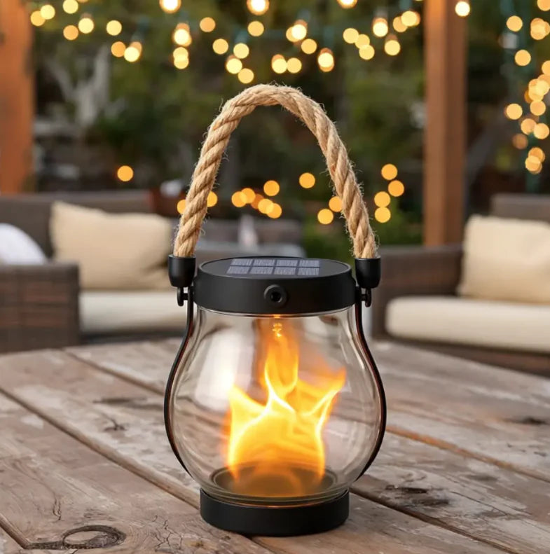 Solar Vlam-Lantaarn | Sfeerverlichting met Flikkereffect | Tuin & Terras-Boutique Moda