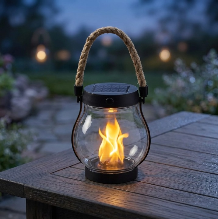 Solar Vlam-Lantaarn | Sfeerverlichting met Flikkereffect | Tuin & Terras-Boutique Moda