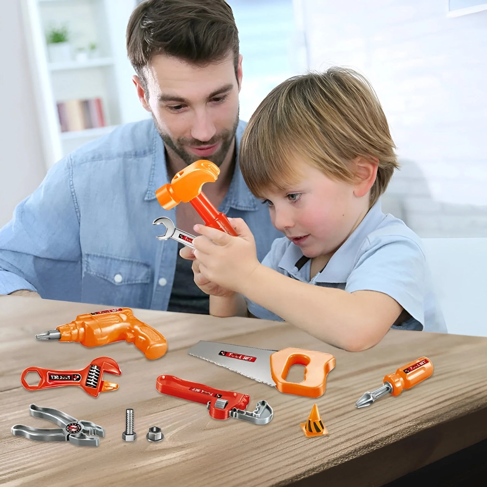 Speelgoed Gereedschap | Kinder Gereedschapskoffer | Draagbaar als Rugzak-Boutique Moda