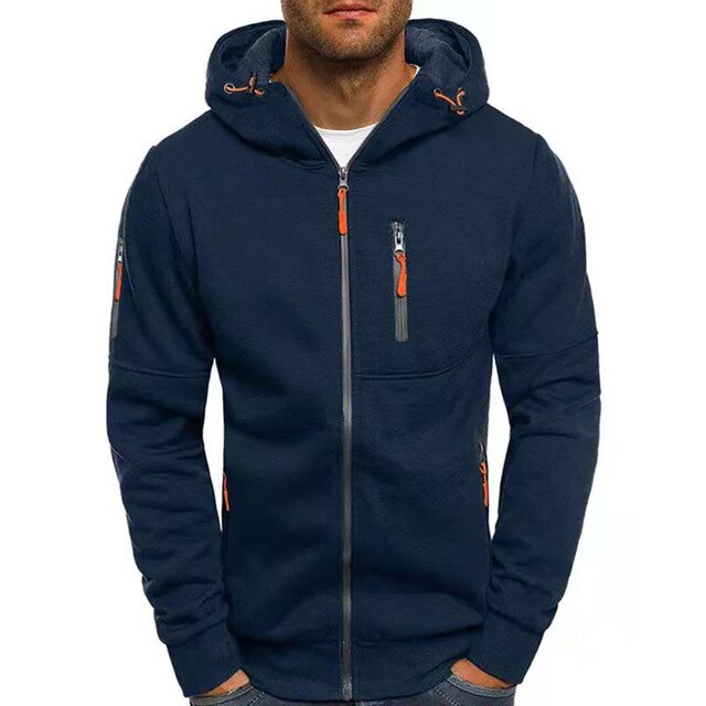 Sport Jas - Zakken - Ritssluiting - Hoodie - Herenkleding-Boutique Moda