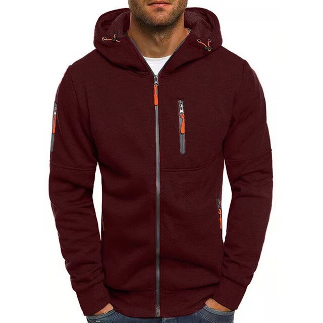 Sport Jas - Zakken - Ritssluiting - Hoodie - Herenkleding-Boutique Moda