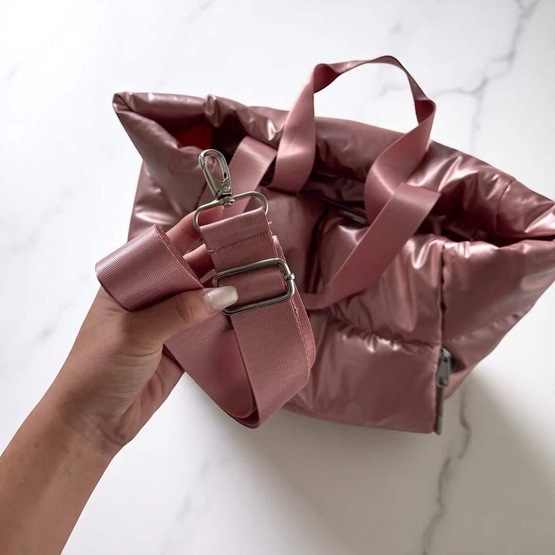 Sporttas Dames | Metallic Roze | Yogamathouder Afneembare Band-Boutique Moda