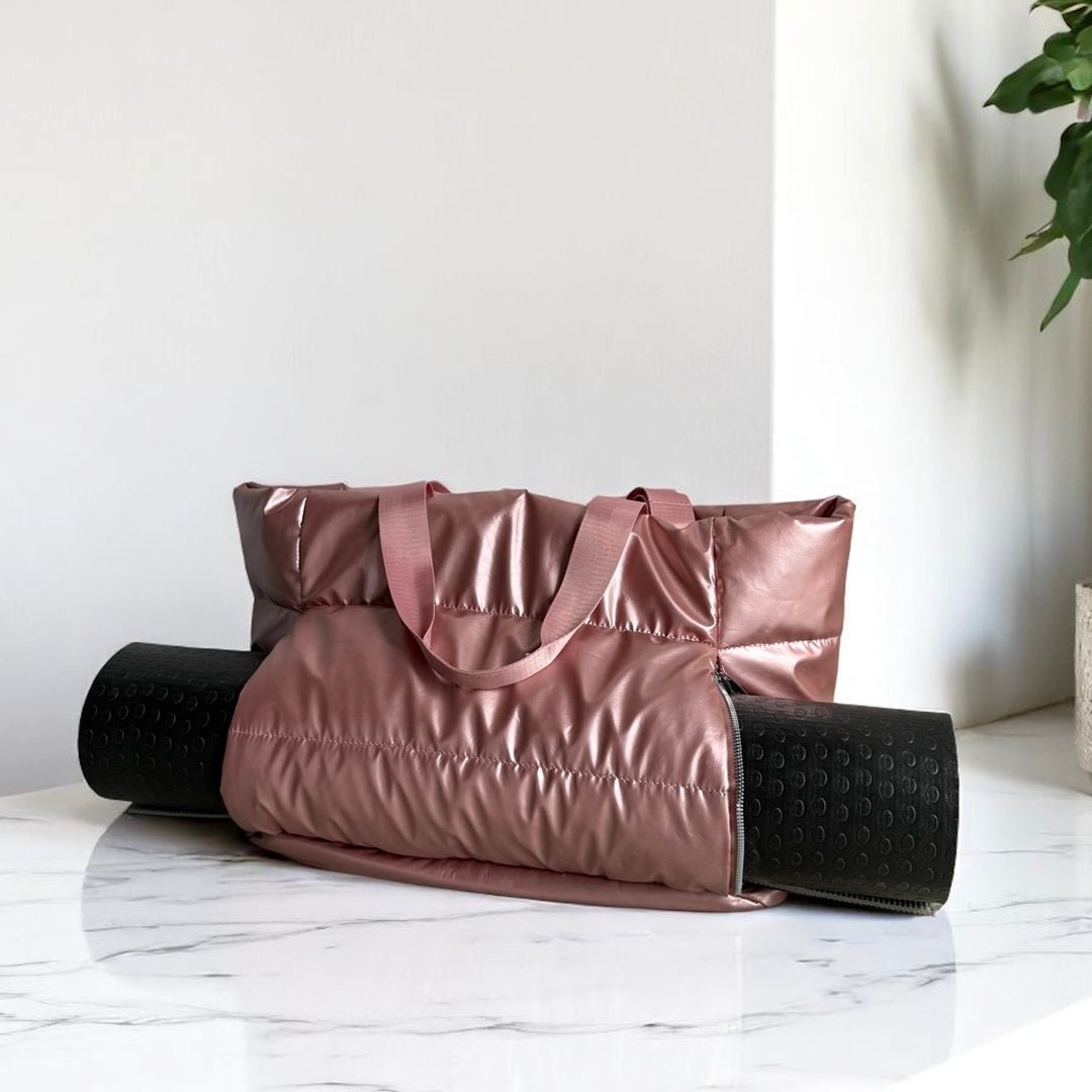 Sporttas Dames | Metallic Roze | Yogamathouder Afneembare Band-Boutique Moda