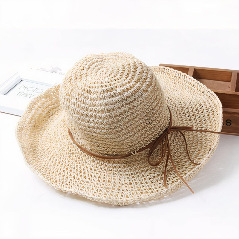 Strohoed - dames zomerhoed met brede rand-Boutique Moda