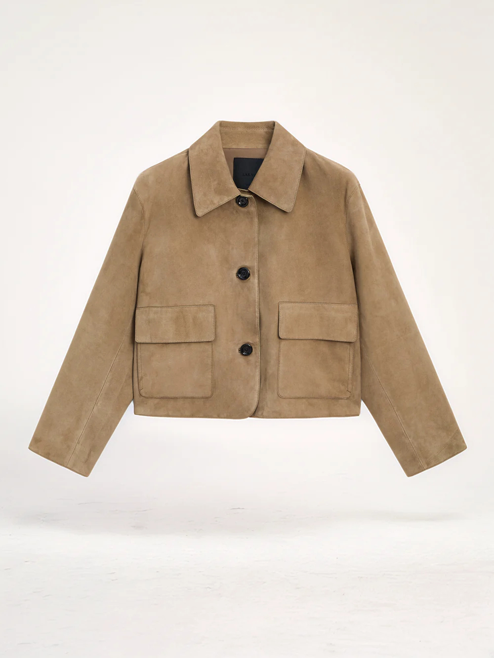 Suède Jasje - kort - met knopen - bruin jasje - damesjas-Boutique Moda