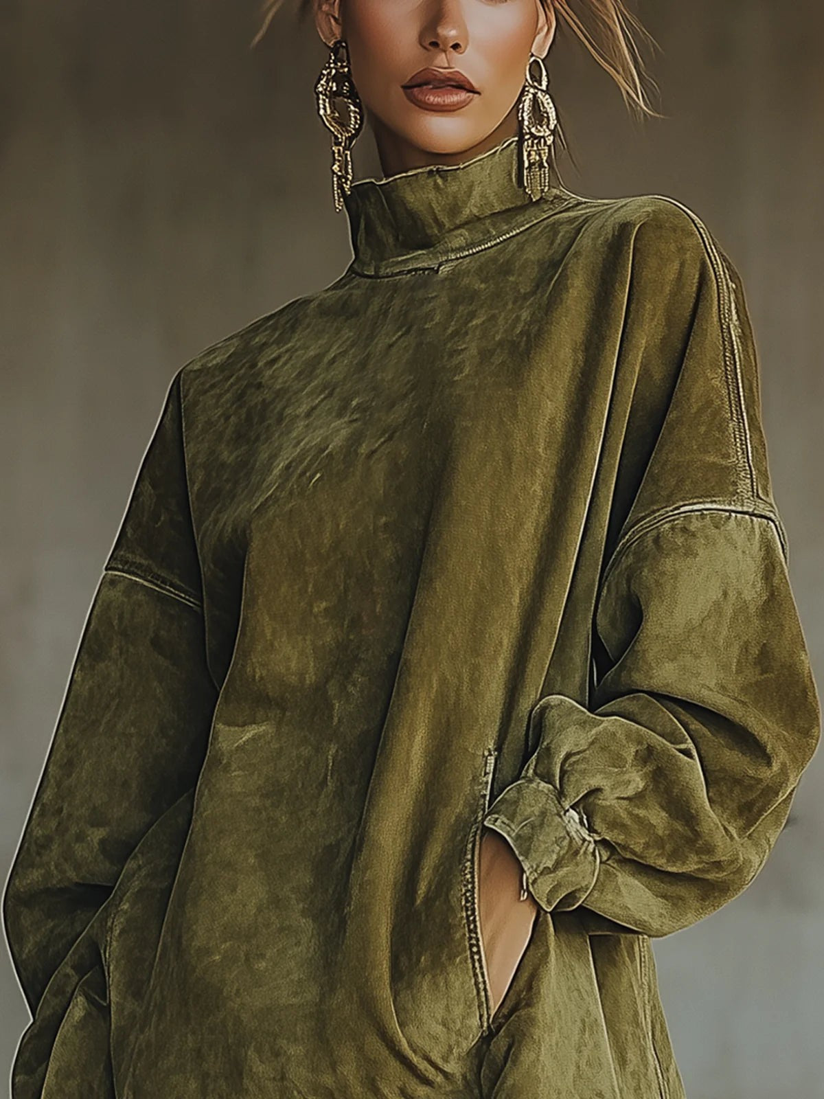 Suede Jurk Dames | Coltrui Mini Jurk Met Franjes-Boutique Moda