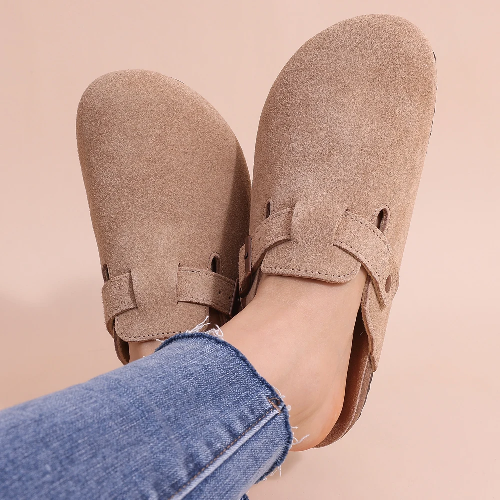 Suède klompen - comfortabele instapschoenen voor dames-Boutique Moda