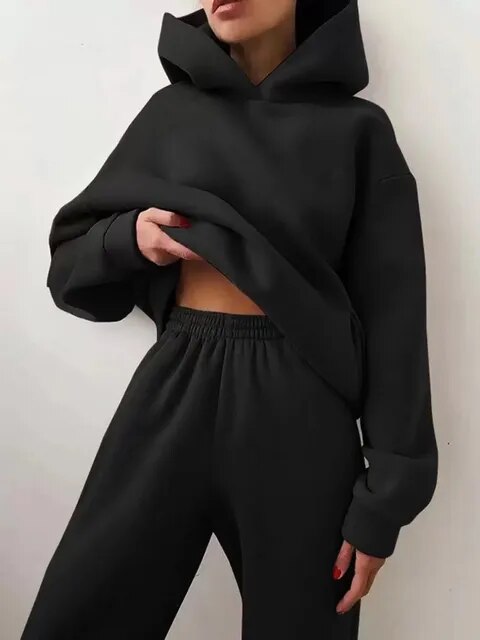 Sweatset - Met capuchon - Comfortabel - Joggingpakken - Dames trainingspak-Boutique Moda