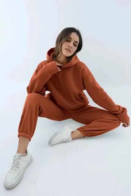 Sweatset - Met capuchon - Comfortabel - Joggingpakken - Dames trainingspak-Boutique Moda