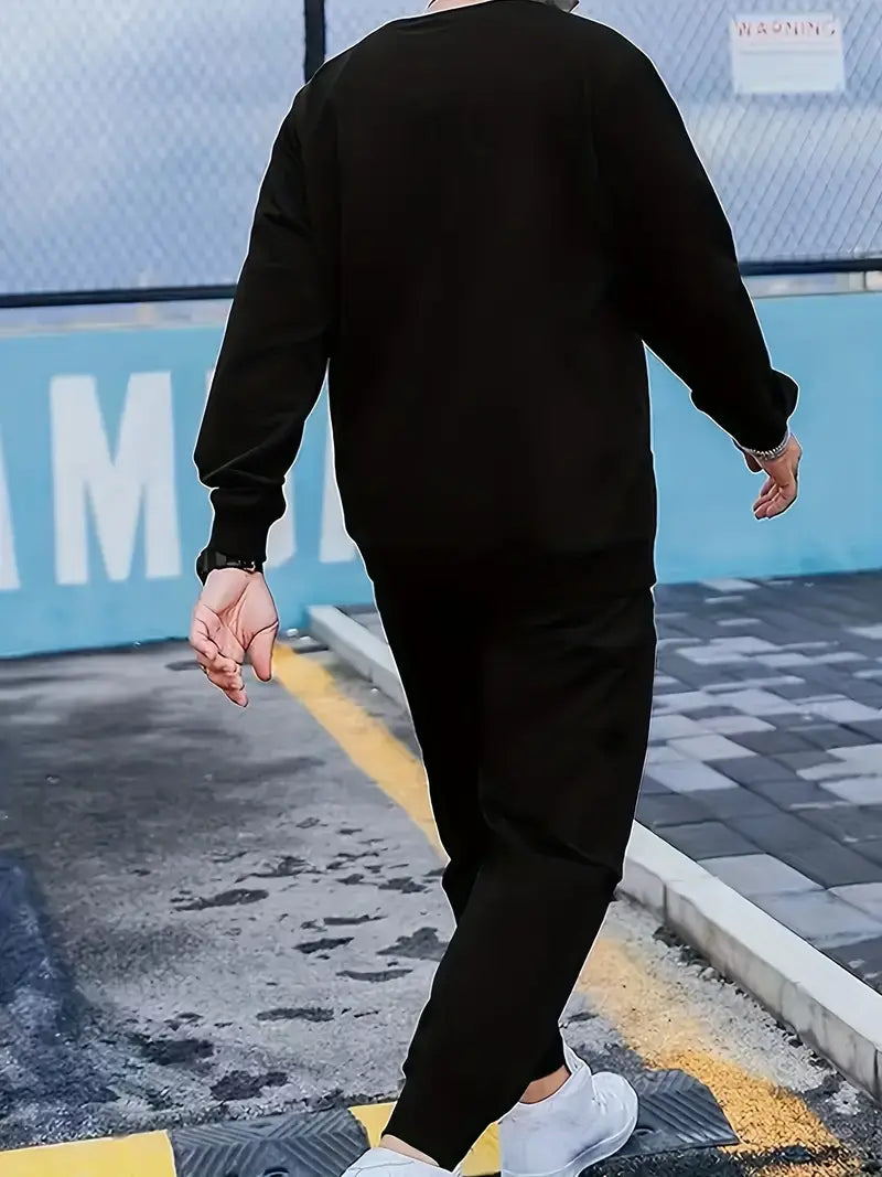 Sweatshirt en joggingbroek set | Trekkoord | Tweedelig | Sweatset | Joggingpakken voor heren-Boutique Moda