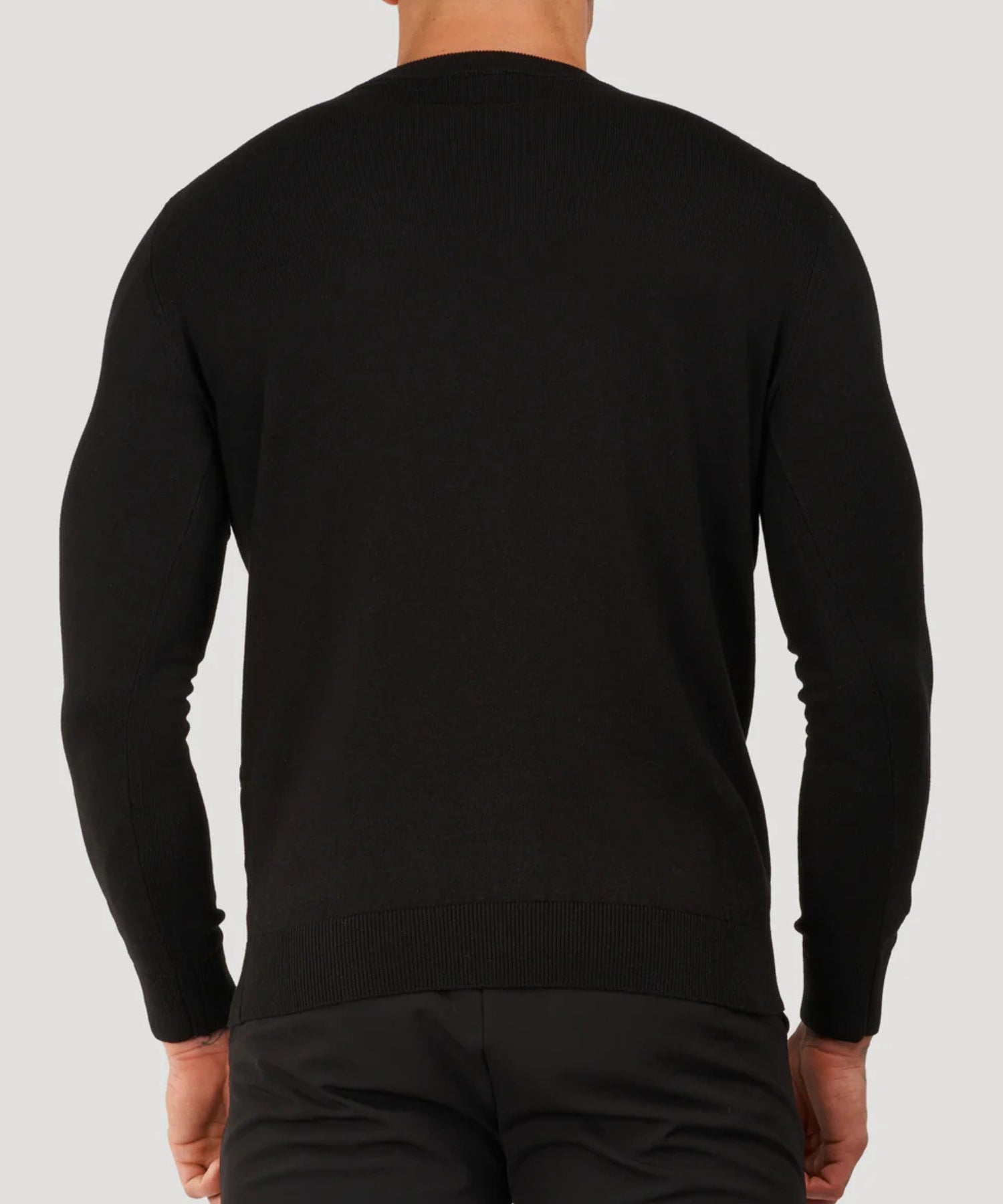 T-shirt met lange mouwen - Effen - Hoge hals - Pullover - Herenhemd-Boutique Moda