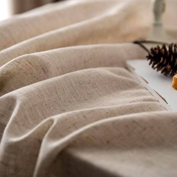 Tafelkleed | Linnen Naturel | Kwastjes Rechthoekig Eettafel-Boutique Moda