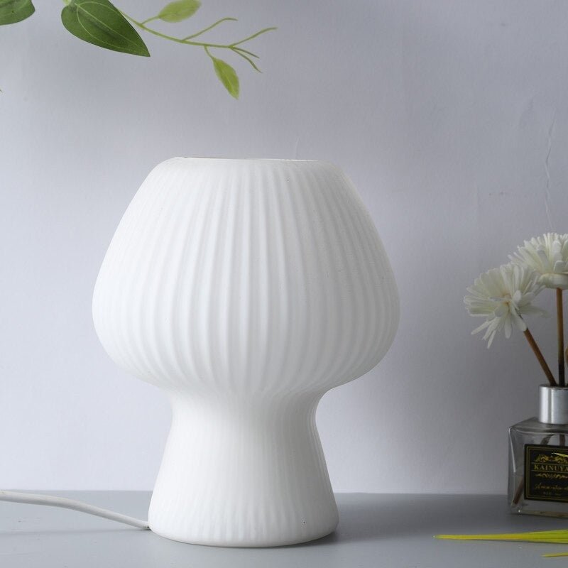 Tafellamp | Glas Paddenstoel | Vintage USB Warm Licht-Boutique Moda