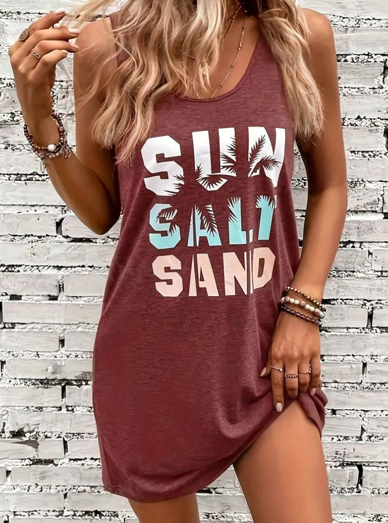 Tankjurk - Mouwloos - Kort - Casual Jurk - Zomerjurk-Boutique Moda