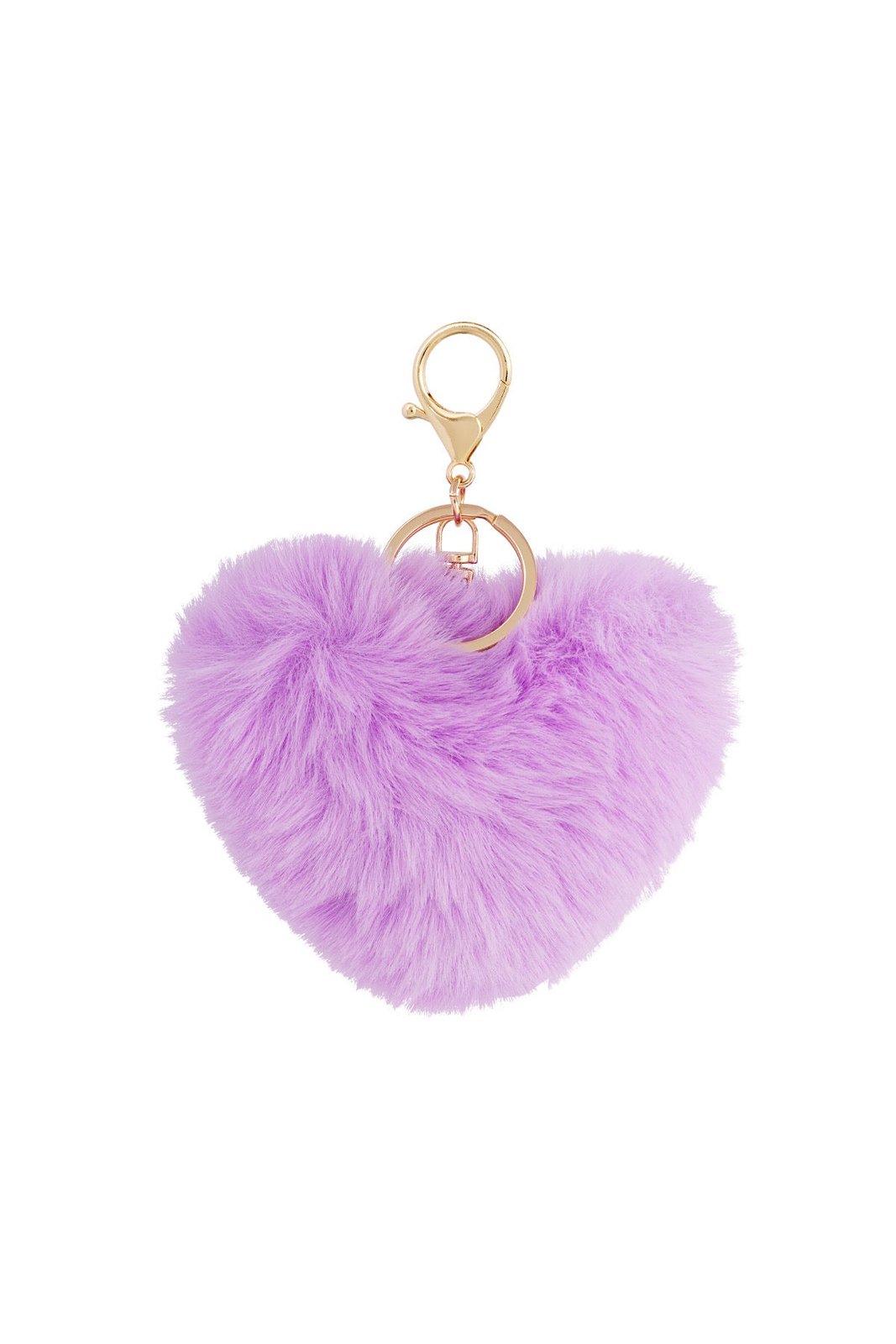 Tassenhanger Pluche Hart Lila | Zachte Sleutelhanger | Tassenbedel-Boutique Moda
