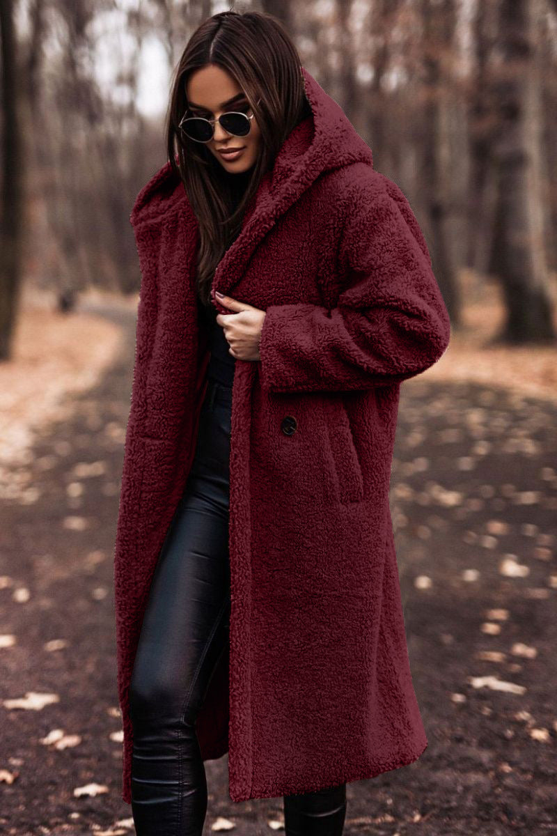 Teddy Coat | Hooded | Faux Fur | Long Coat | Women's Winter Coat-Boutique Moda