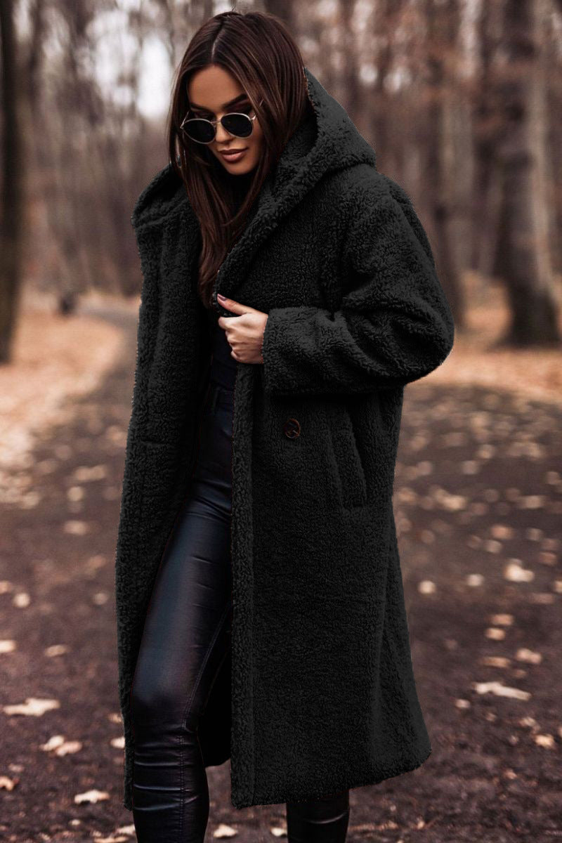 Teddy Coat | Hooded | Faux Fur | Long Coat | Women's Winter Coat-Boutique Moda